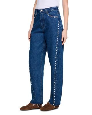 Sandro Barrel Jeans in Blue Jean
