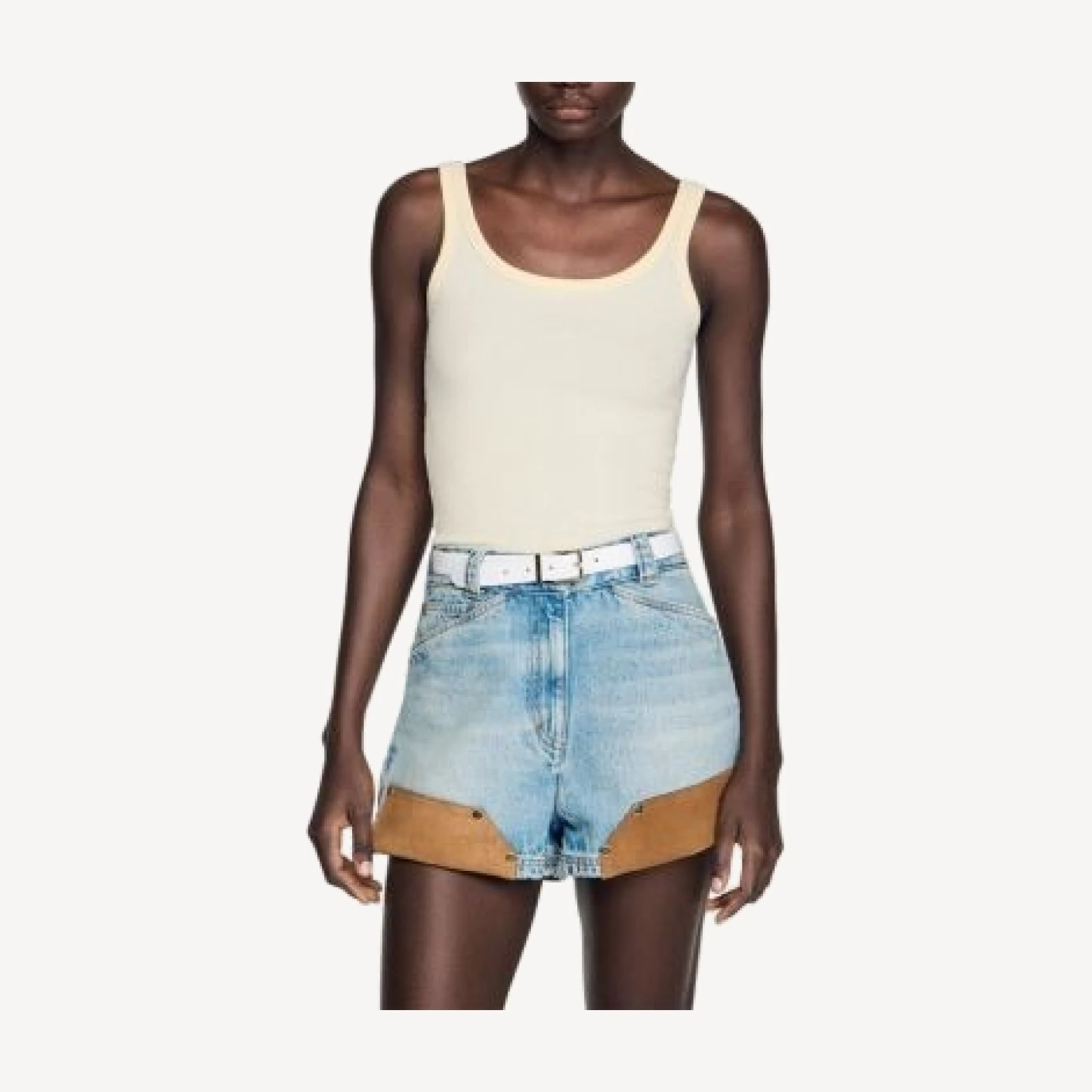 Sandro Ribbed Vest Top