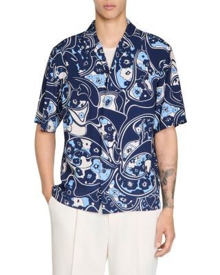 Sandro Hippie Trip Printed Loose Fit Shirt