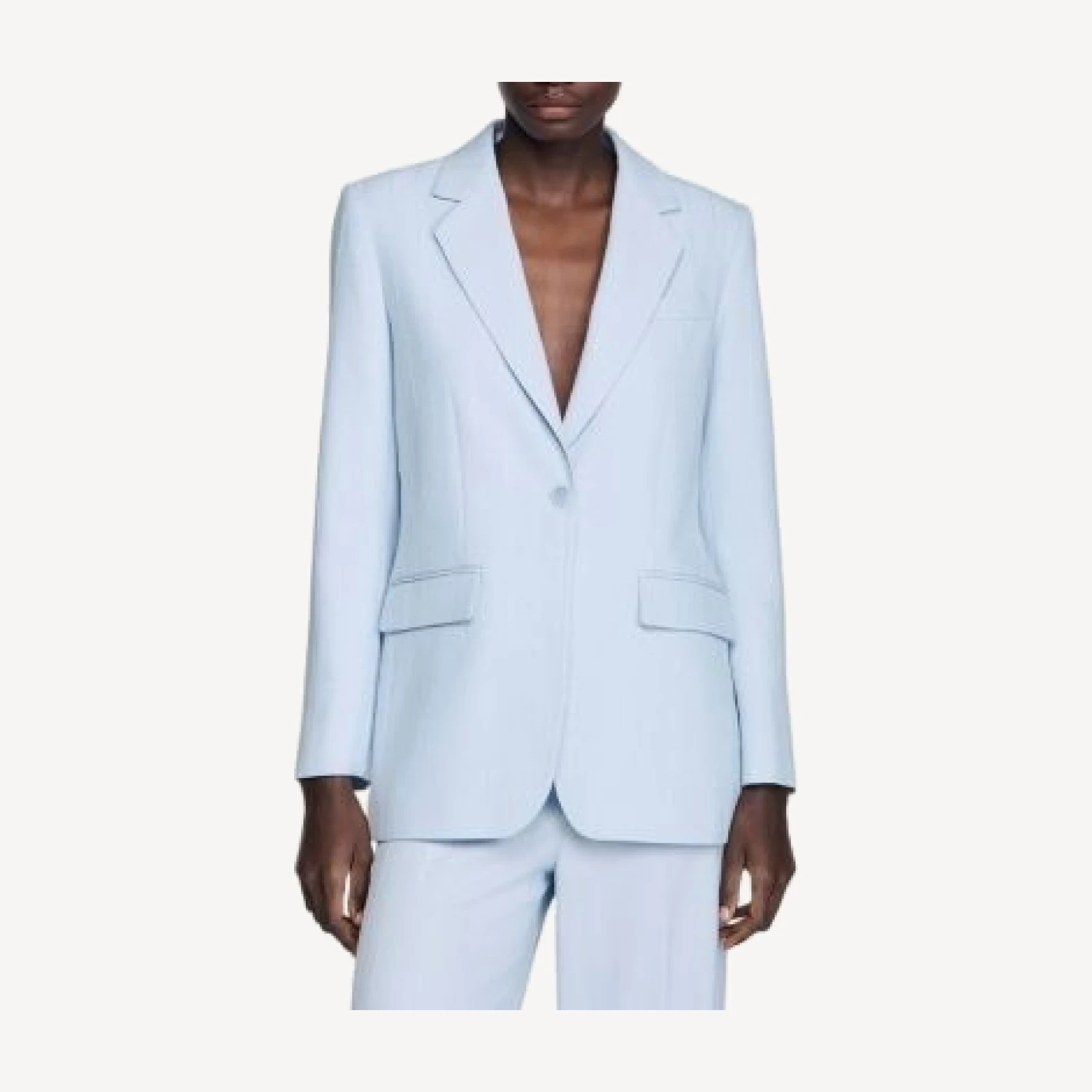 Sandro Sequin Stripe Suit Jacket