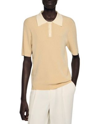 Sandro Two Tone Polo Shirt