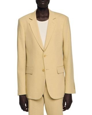 Sandro Classic Fit Linen Suit Jacket