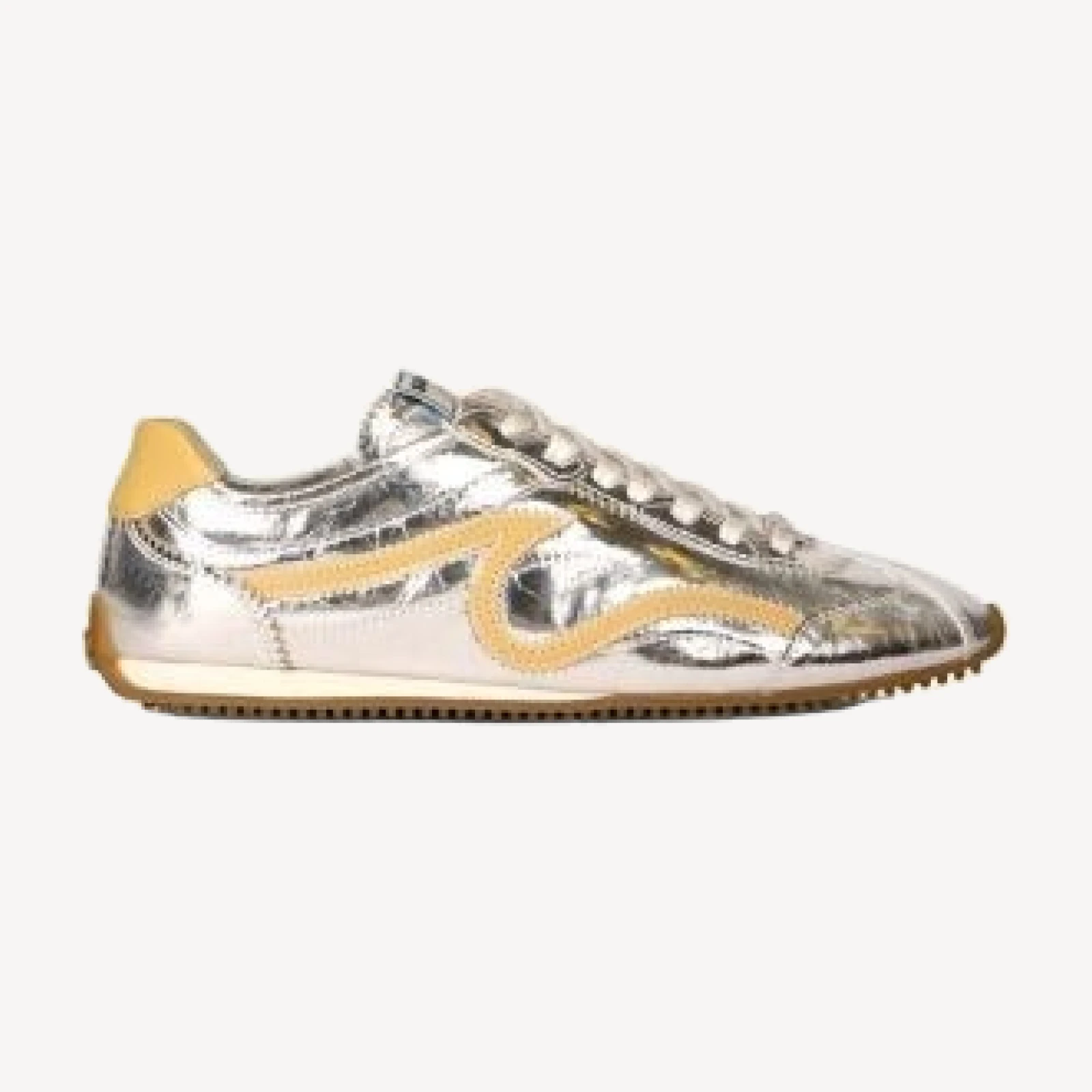 Sandro Women's Light Wave Metallic Leather Sneakers