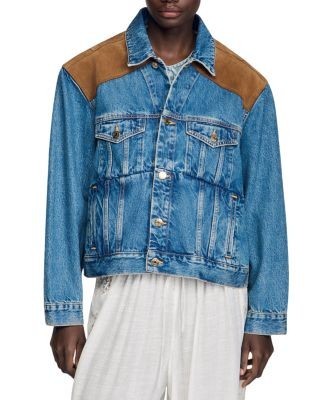 Sandro Denim & Suede Jacket