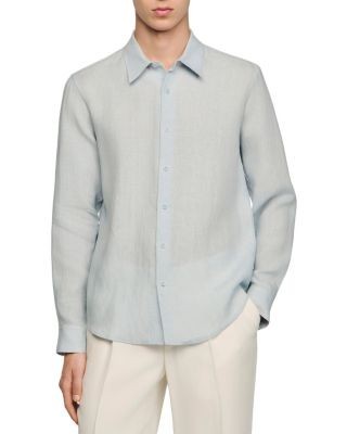 Sandro Linen Long Sleeve Shirt