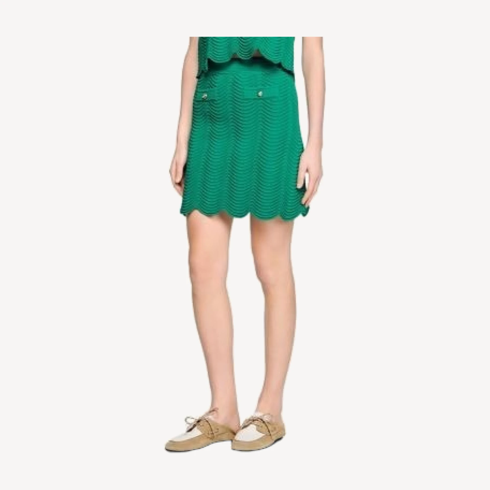 Sandro Bamba Fancy Stitch Mini Skirt