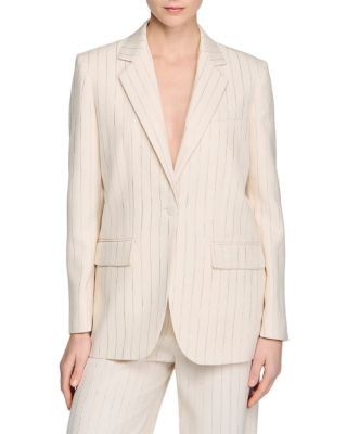Sandro Birkin Striped Tailored Jacket