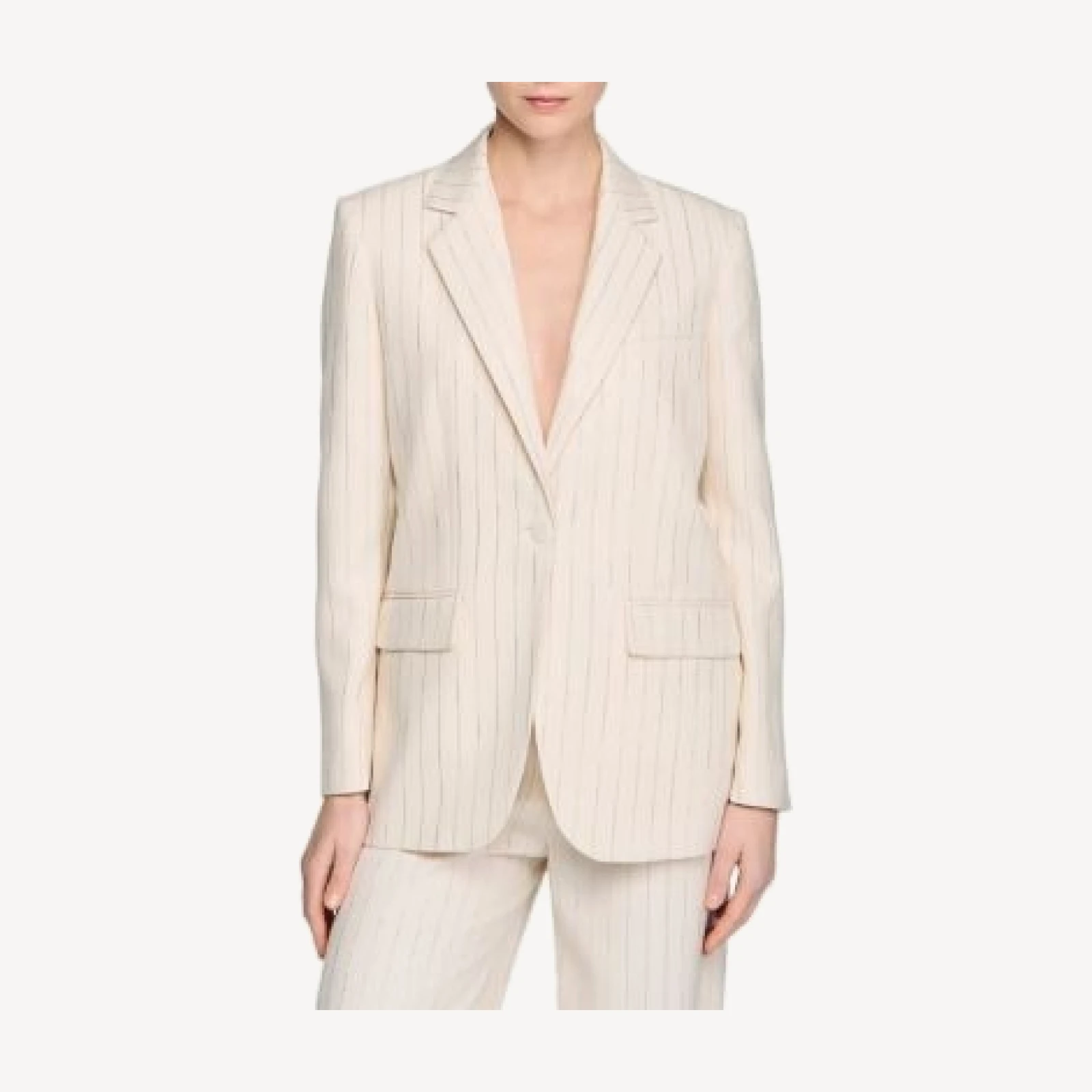 Sandro Birkin Striped Tailored Jacket