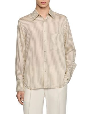 Sandro Sorrento Loose Fit Stripe Shirt
