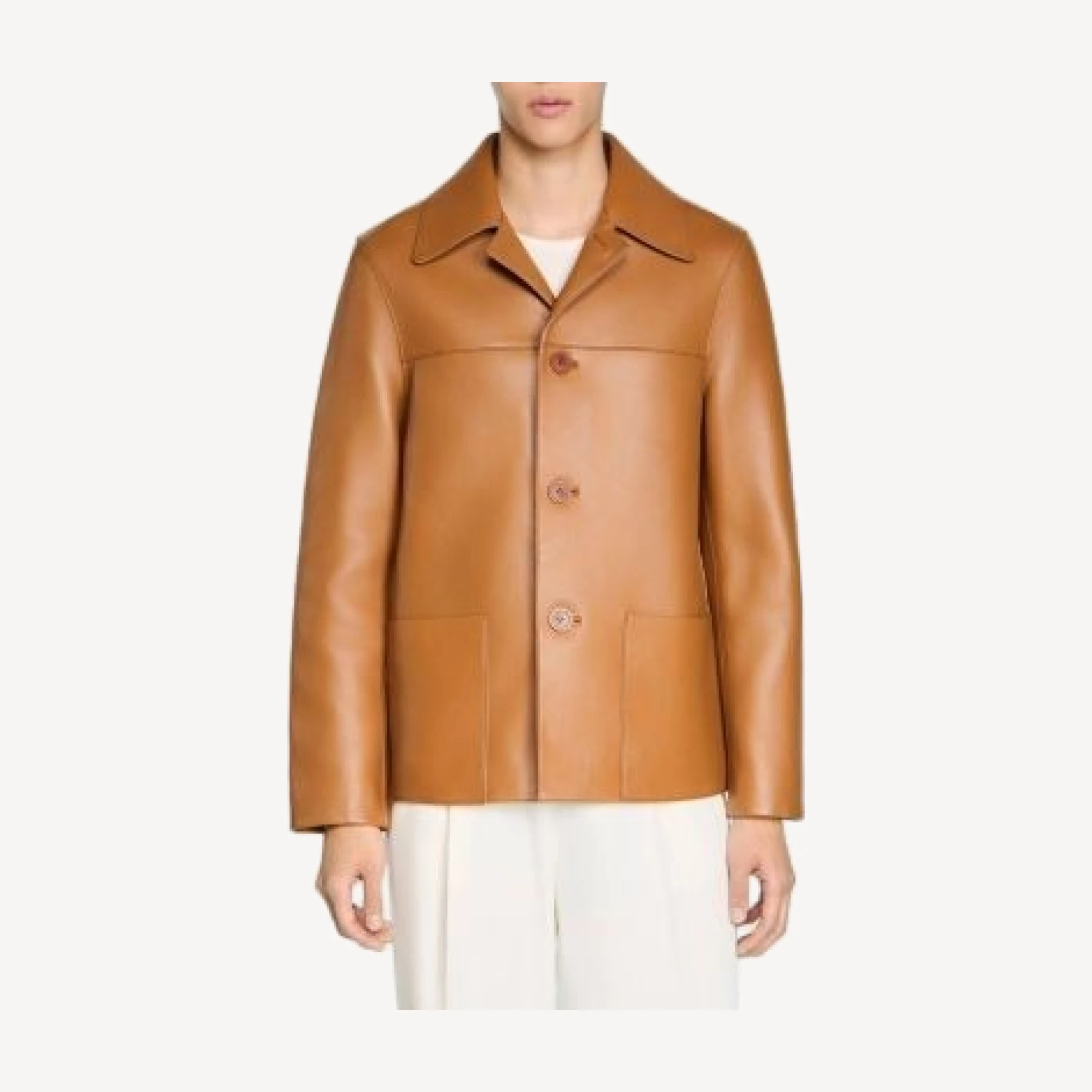 Sandro Philip Buttoned Lambskin Jacket