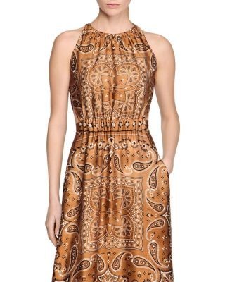 Sandro Bandana Print Maxi Dress