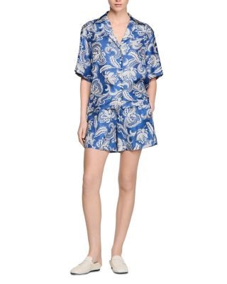 Sandro Floral Print Shorts