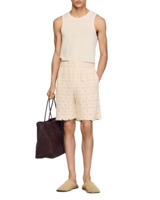 Sandro Broderie Anglaise Cotton Shorts