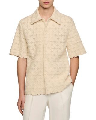 Sandro Cotton Broderie Anglaise Shirt