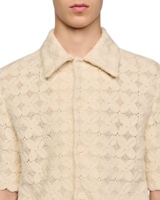 Sandro Cotton Broderie Anglaise Shirt