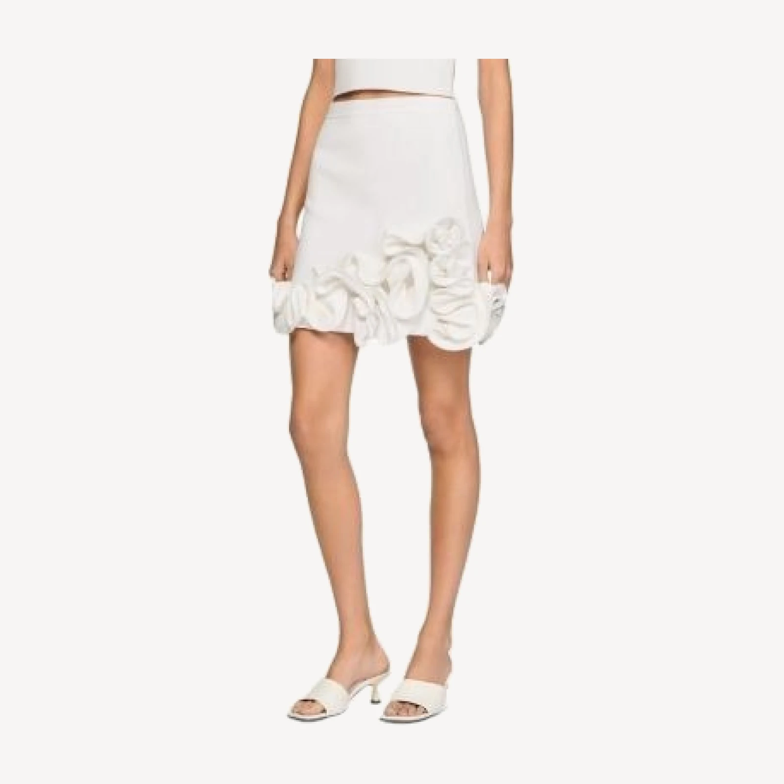 Sandro Corolle Short Floral Knit Skirt