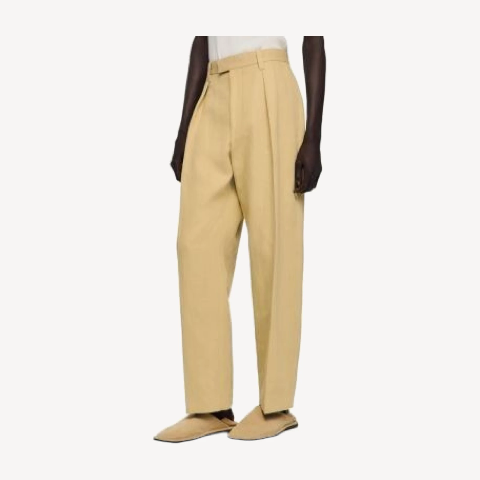 Sandro Gerard Wide Pleated Cotton Linen Trousers