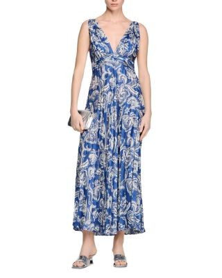 Sandro Floral Print Maxi Dress