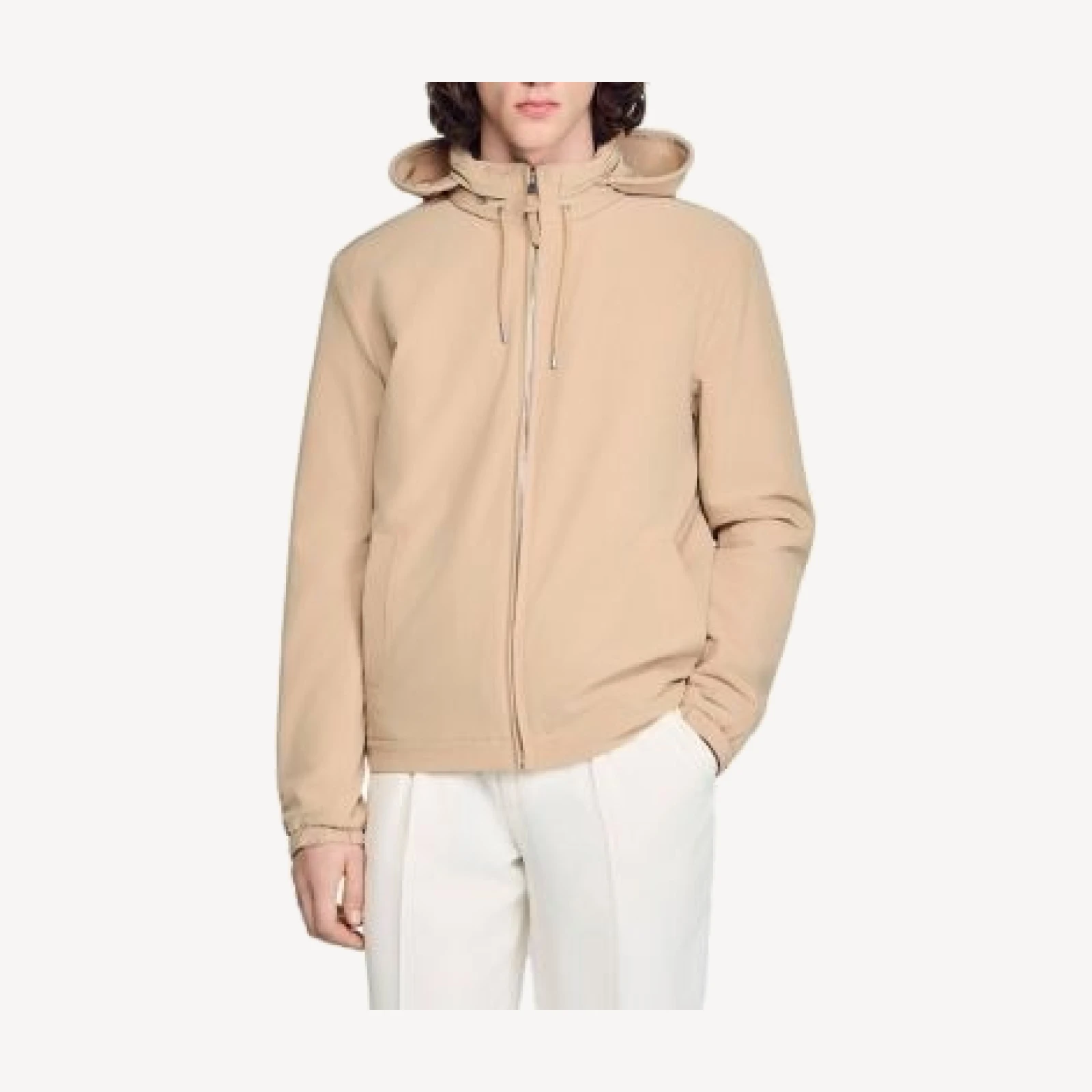Sandro Orion Hooded Zip Up Jacket