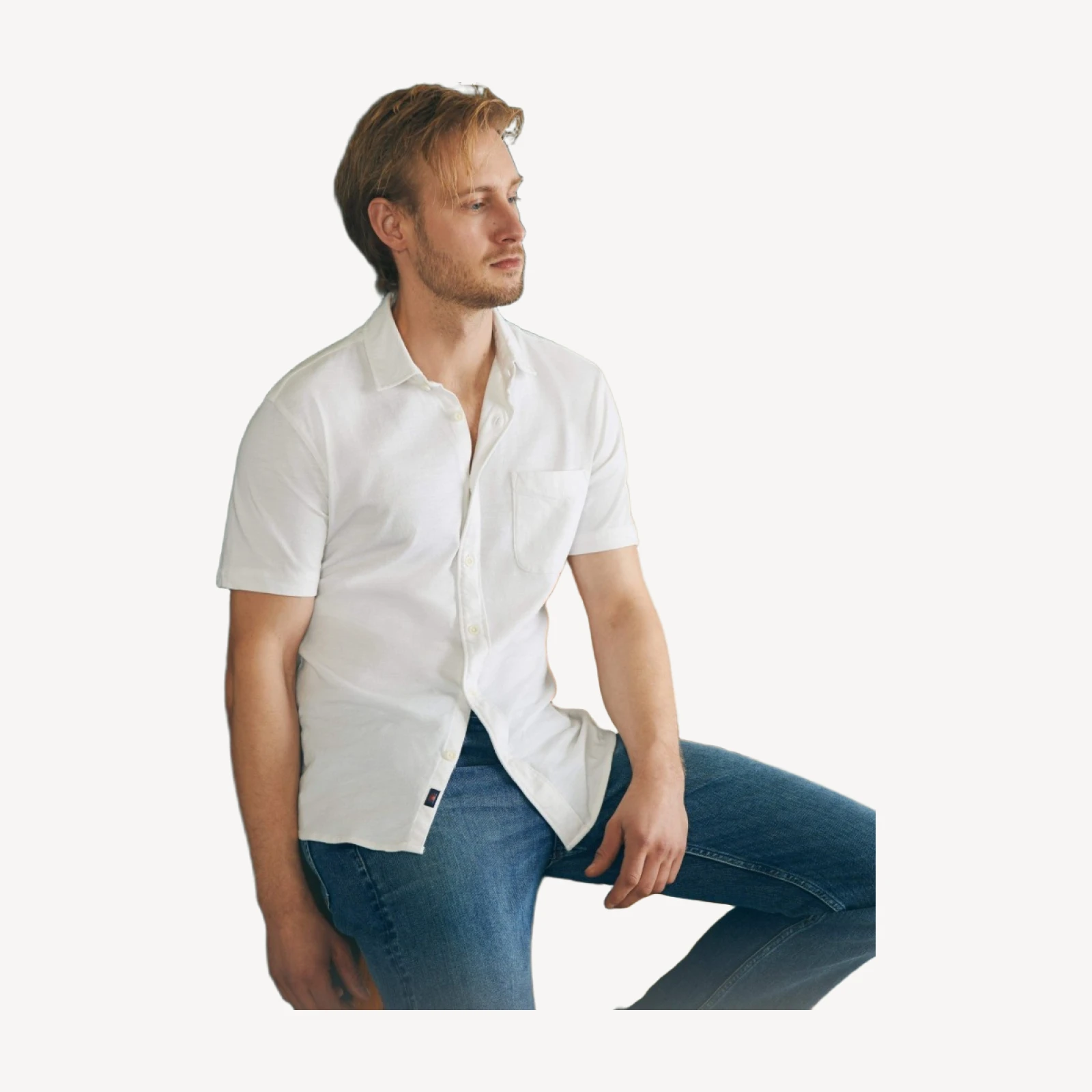 Short-Sleeve Knit Seasons (Tall) - White