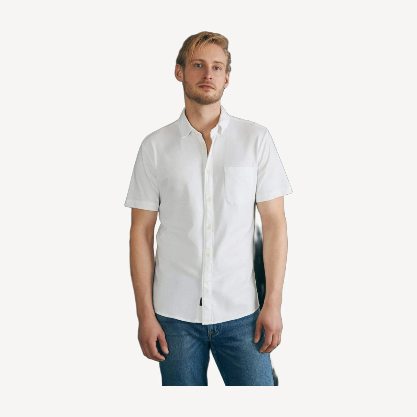 Short-Sleeve Knit Seasons (Tall) - White