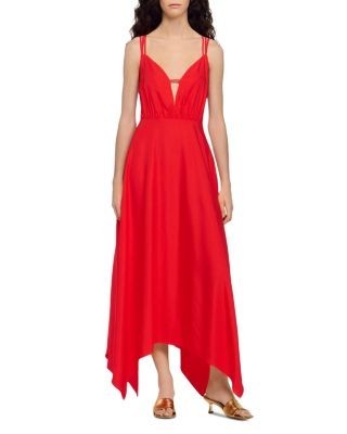 Sandro Asymmetric Maxi Dress