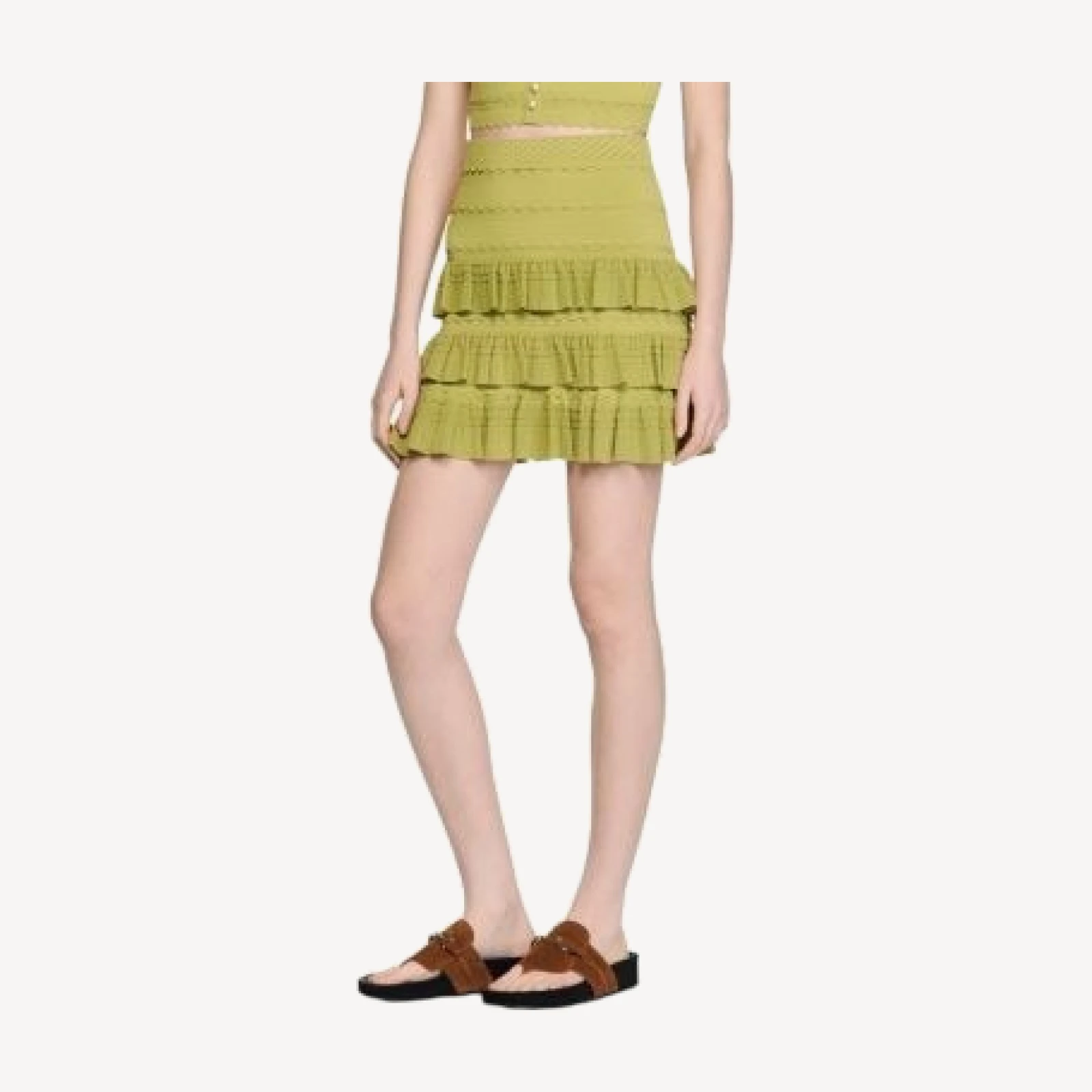 Sandro Short Ruffled Skirt