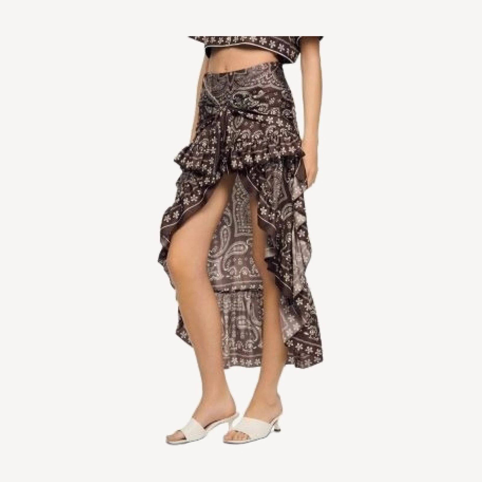 Sandro Bandana Print Short Skirt