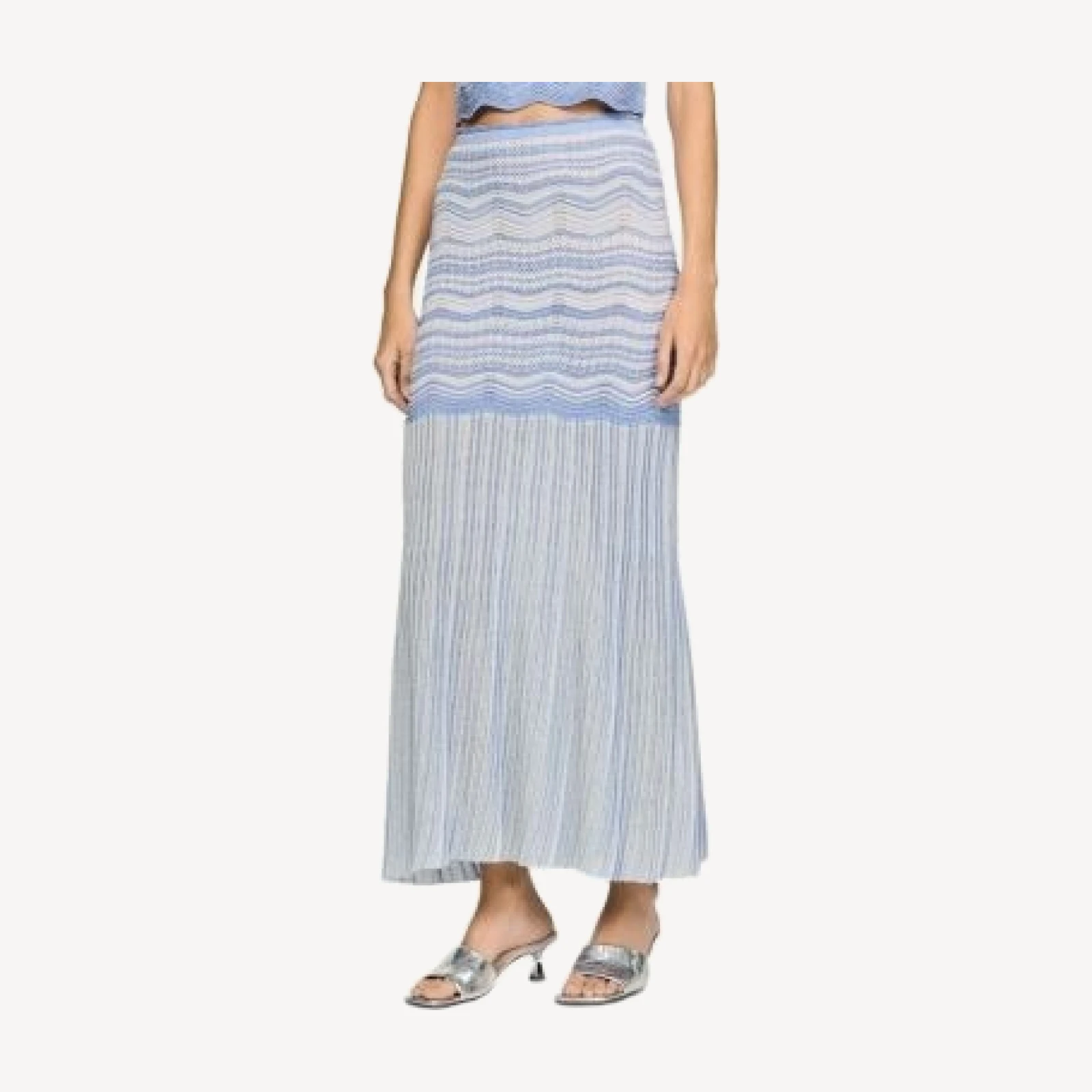 Sandro Davinna Long Decorative Knit Skirt