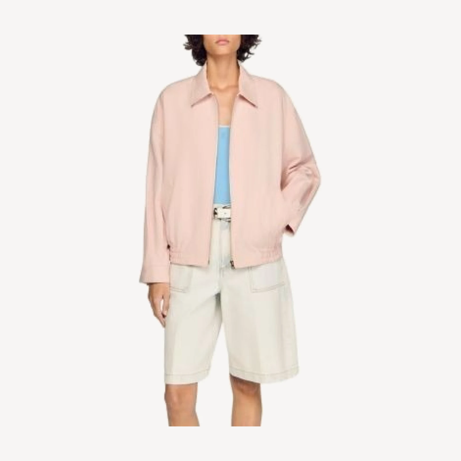 Sandro Cotton and Linen Jacket