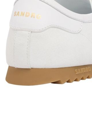 Sandro Soft Runner Split Leather Sneakers