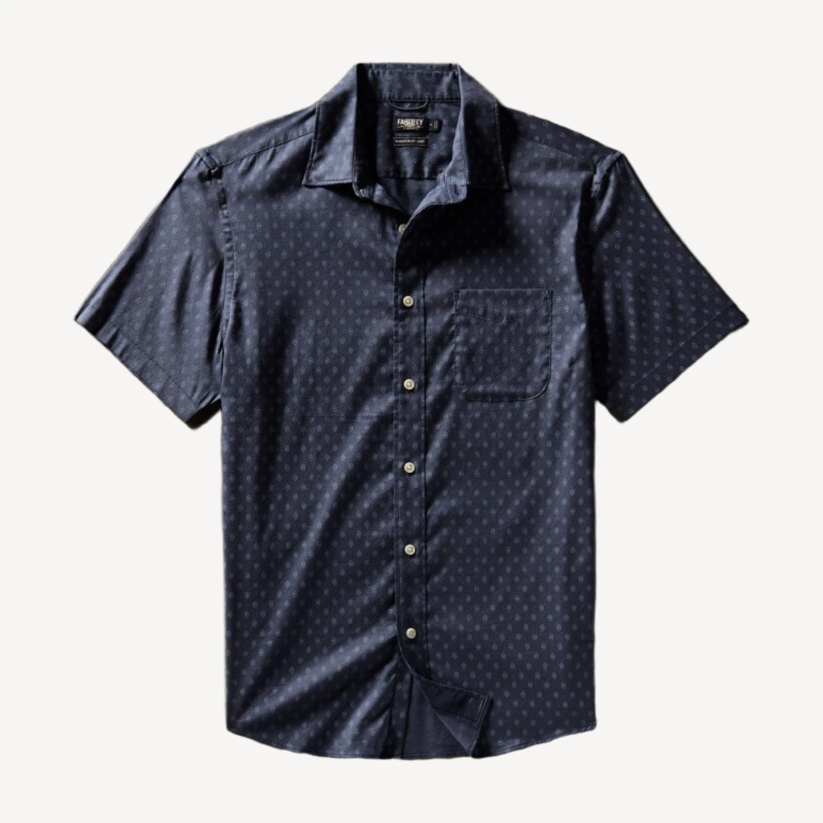 Short-Sleeve Movement Shirt (Tall) - Navy Dusk Diamond Print