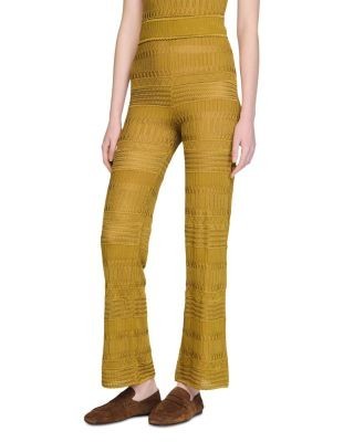 Sandro Pointelle Knit Trousers