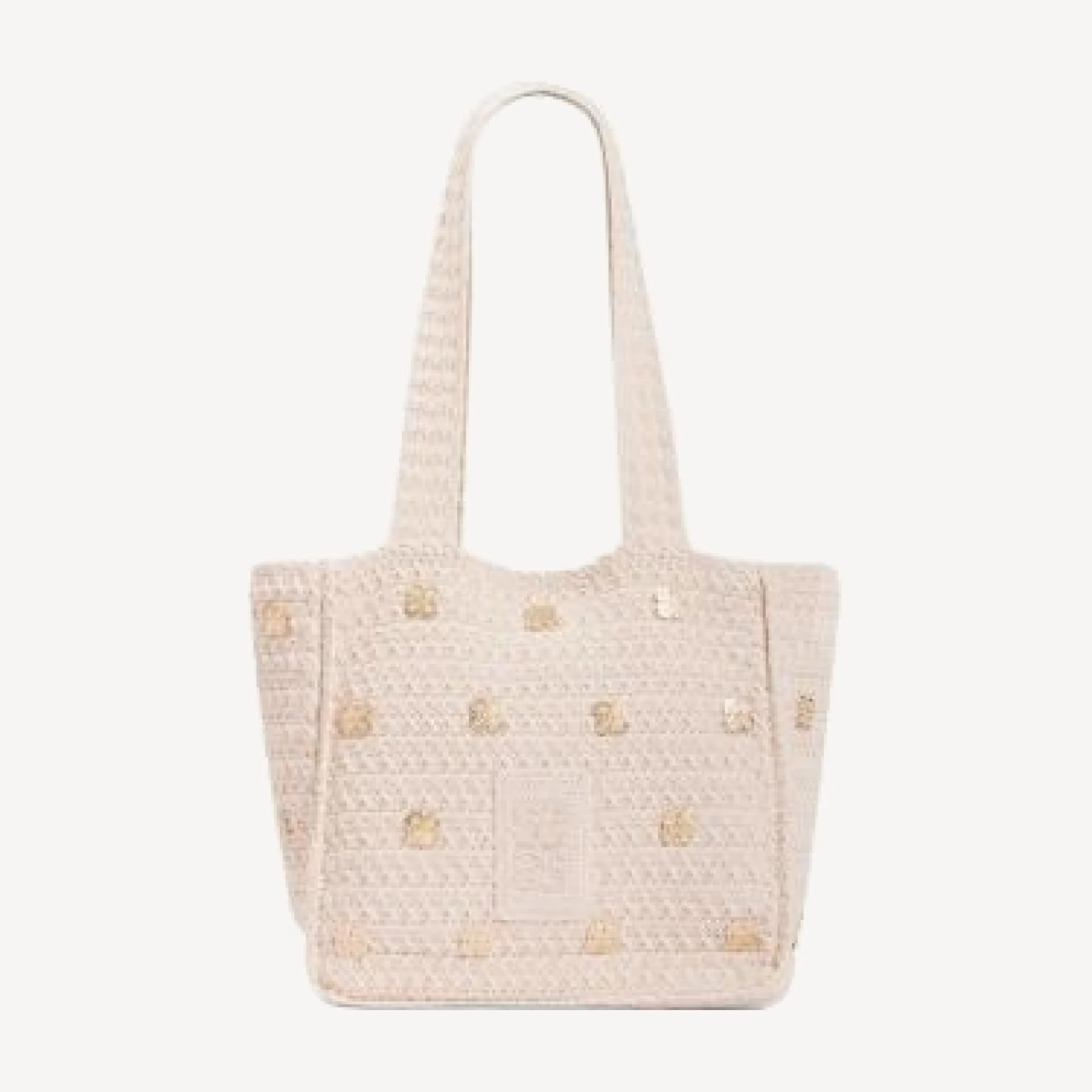 Sandro Ysee Charm Detail Crochet Mesh Tote Bag