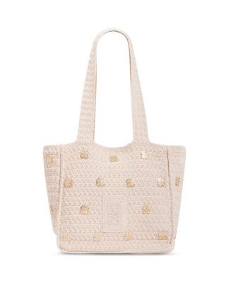 Sandro Ysee Charm Detail Crochet Mesh Tote Bag