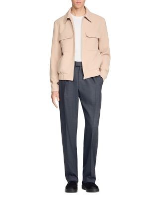 Sandro Waffle Effect Zip Up Jacket
