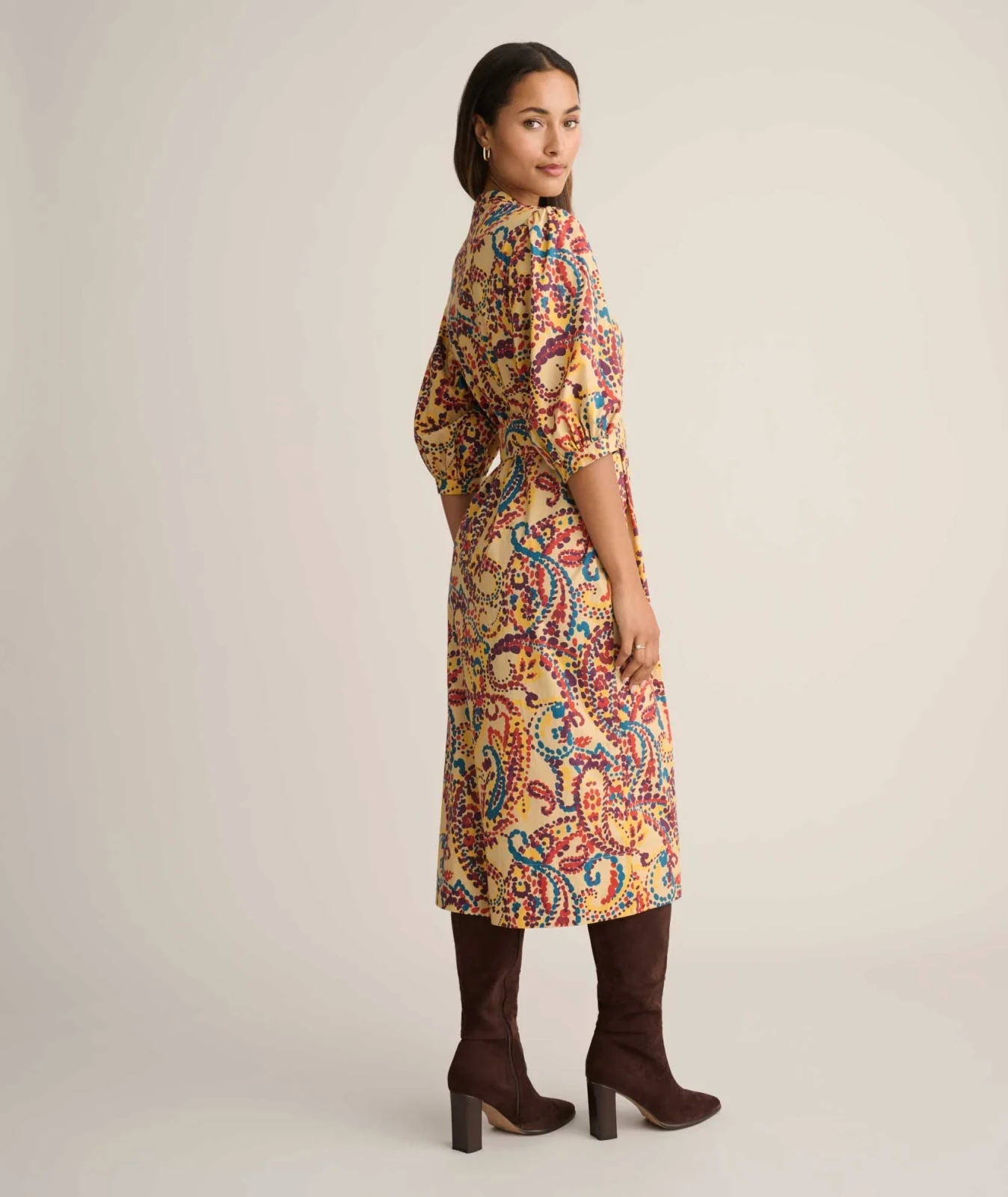 Stretch Cotton Savannah Belted Dress