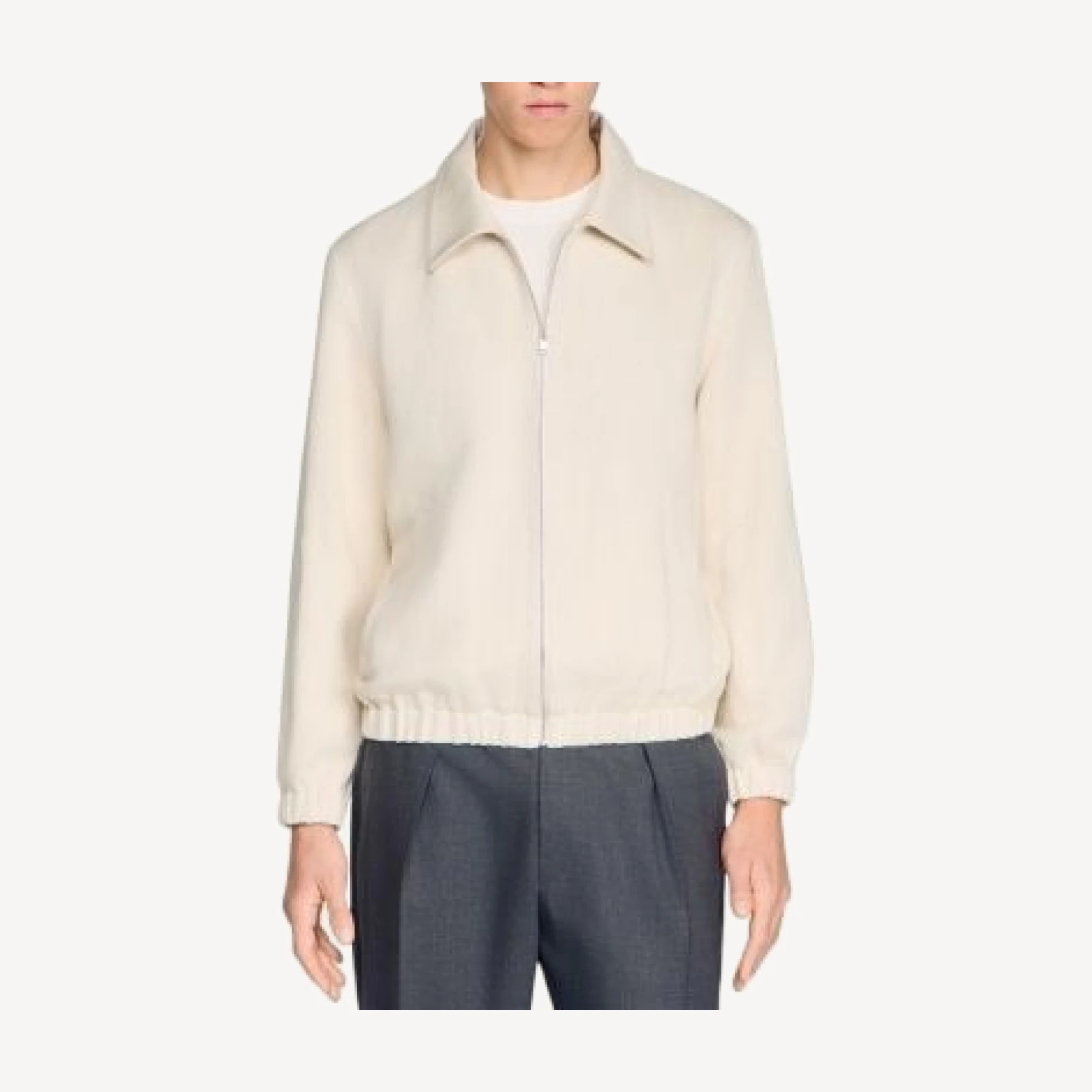 Sandro Jones Cotton Zip Up Jacket