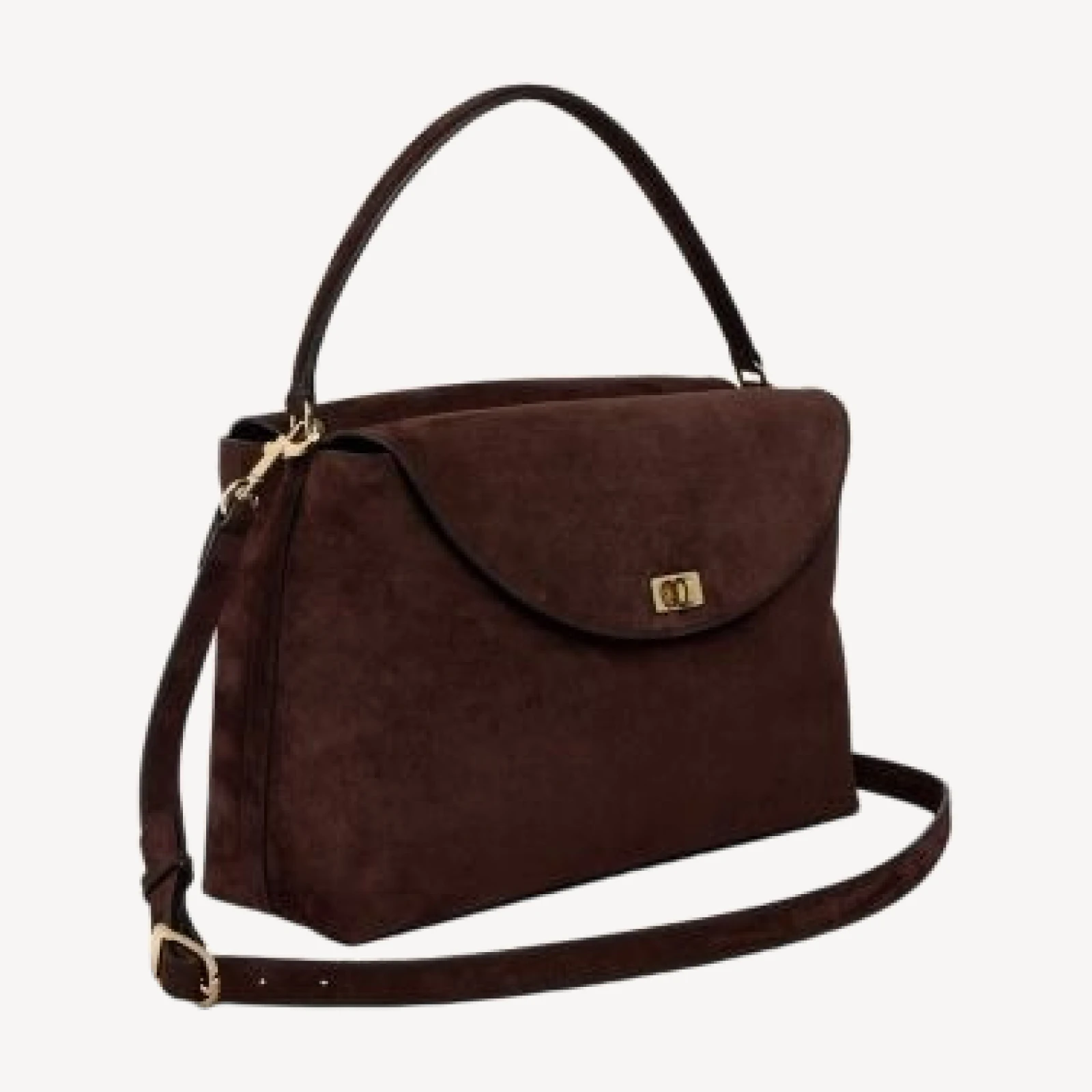 Sandro Le Grand Bazaar Suede Top Handle Bag