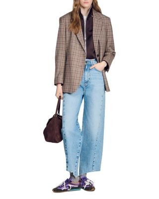 Sandro Barrel Jeans in Blue Jean