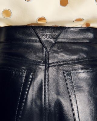 Sandro Neo Leather Barrel Leg Pants