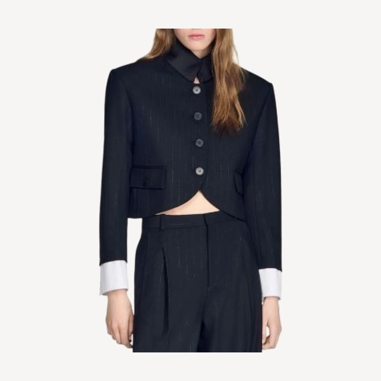 Sandro Stand Collar Short Jacket