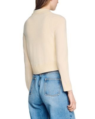 Sandro Wool Blend Cardigan Sweater