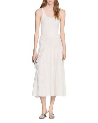 Sandro Boreale Rhinestone Knit Maxi Dress