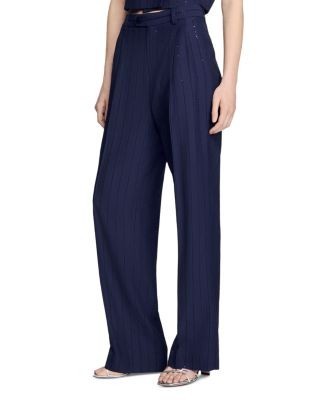 Sandro Striped Sequin Pants