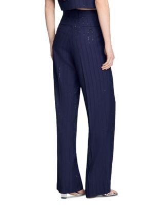Sandro Striped Sequin Pants