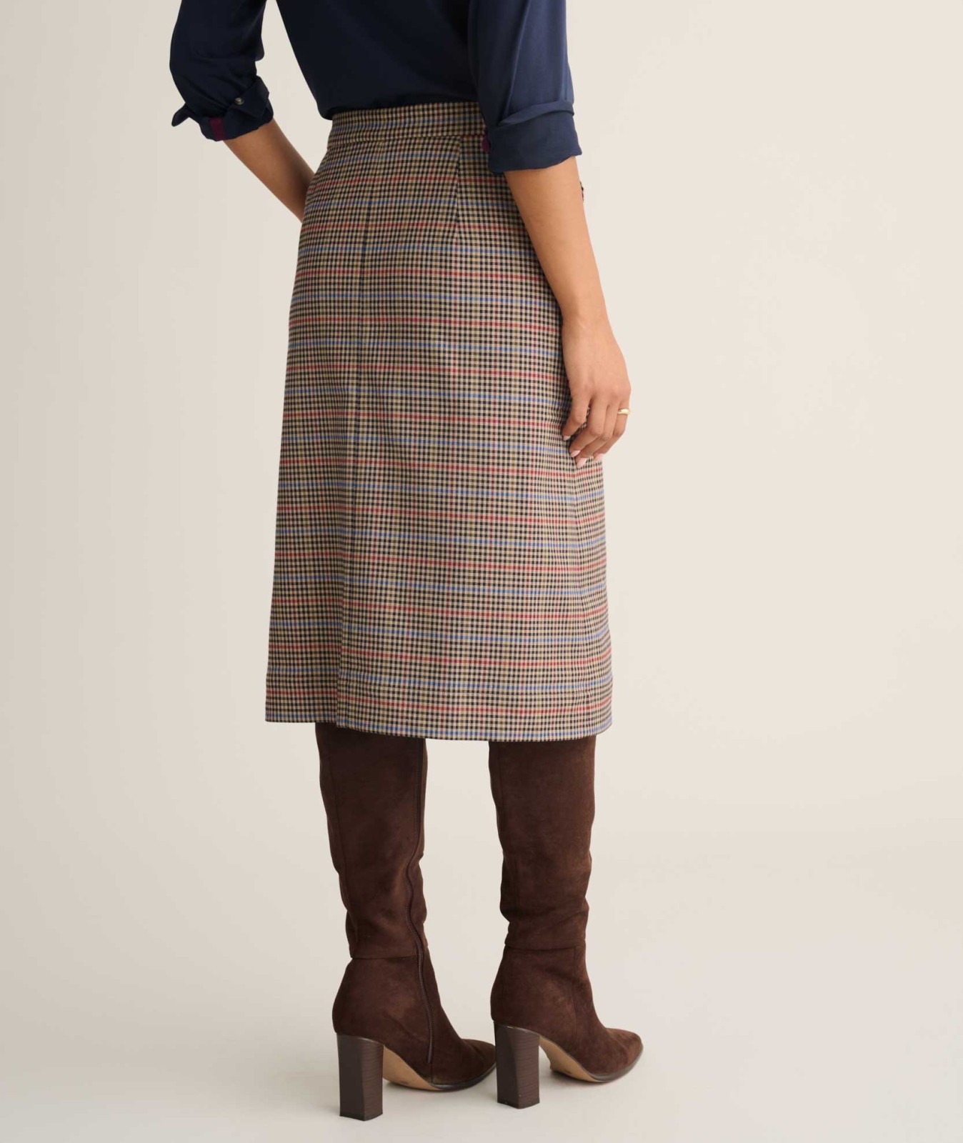 Cotton Blend Midi Anya Skirt