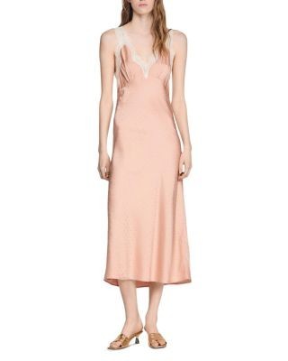 Sandro Rhinestone Lingerie Style Dress