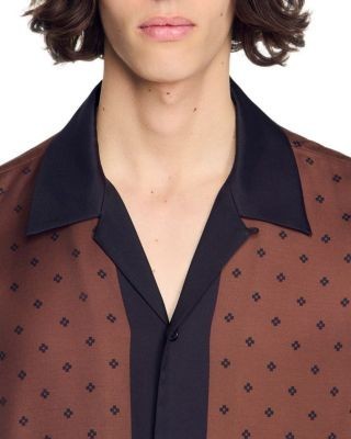 Sandro Square Cross Motif Shirt