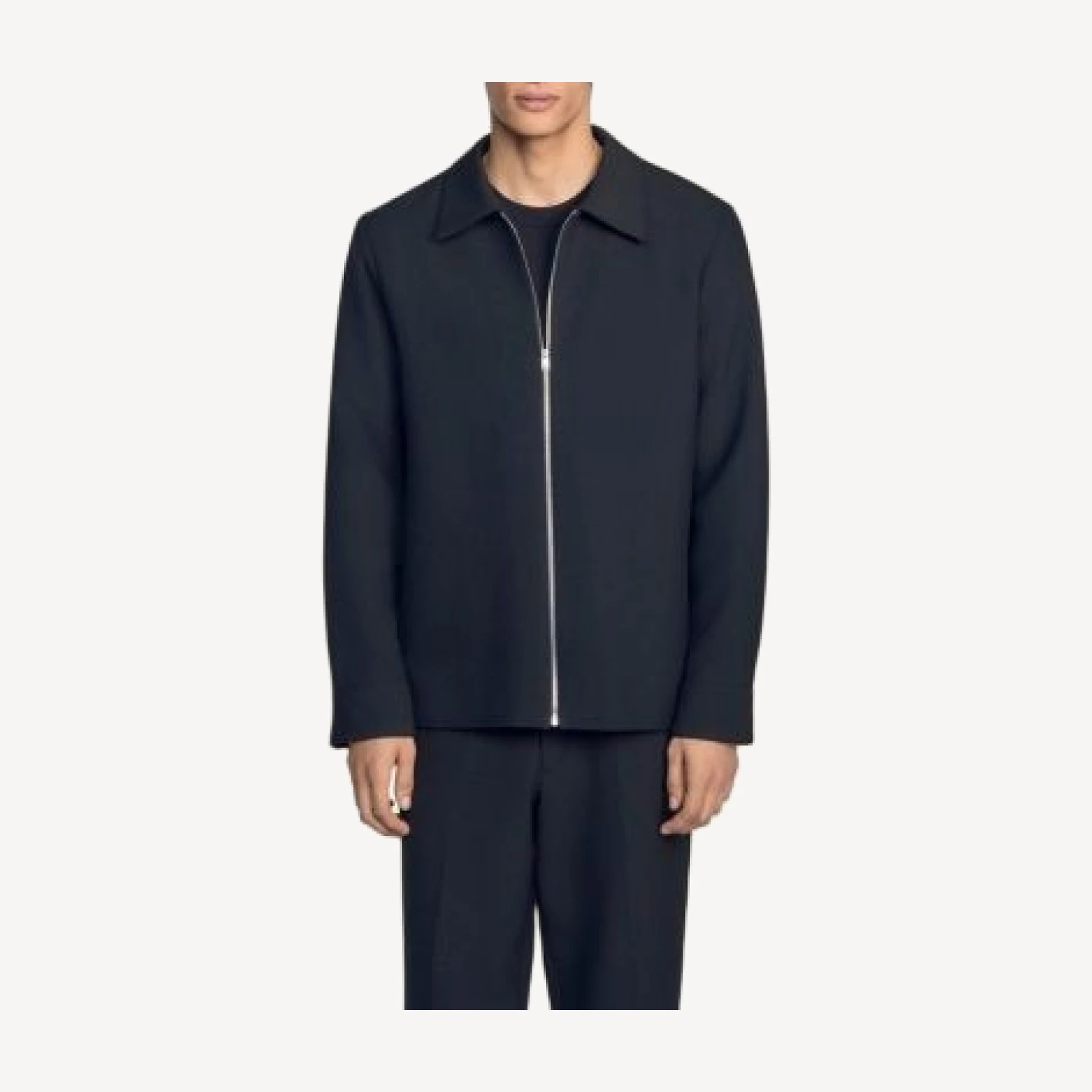 Sandro Joker Zip Front Solid Shirt